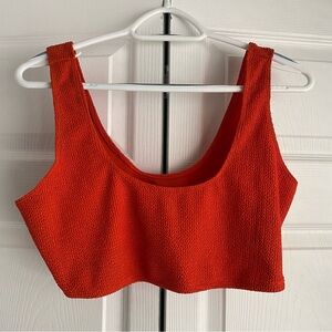 ASOS Bikini Swim Top, bright red/orange, size XL